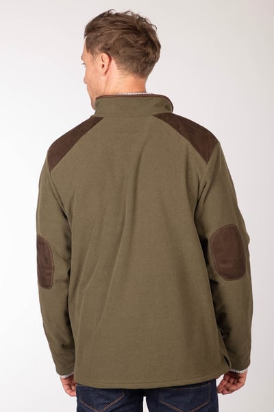 Men's Knitted Fleece Pheasant Jumper - Gembling - Olive Marl