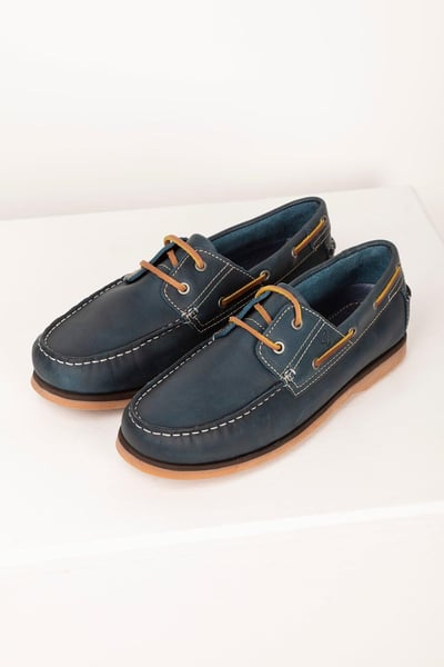 Herren-Lederdeckschuhe - Sandsend II - Marine