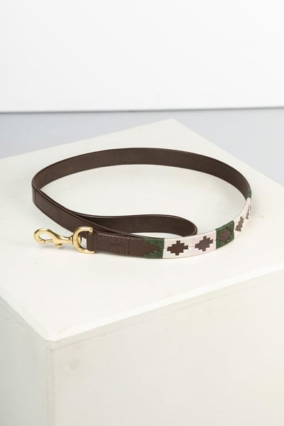 Polo Belt Hundeleine - Khaki/Weiß/Sorbet