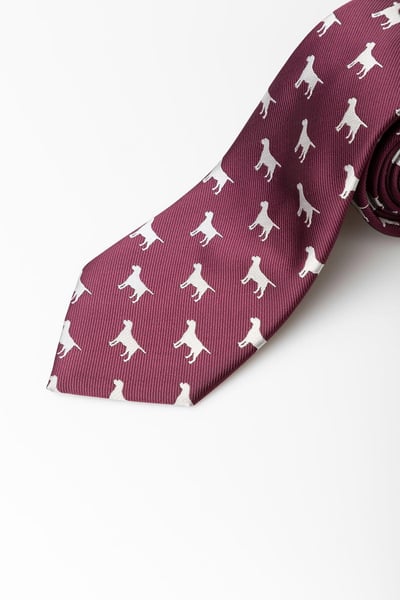 Labrador-Country-Krawatte für Herren – Danby - Rotwein