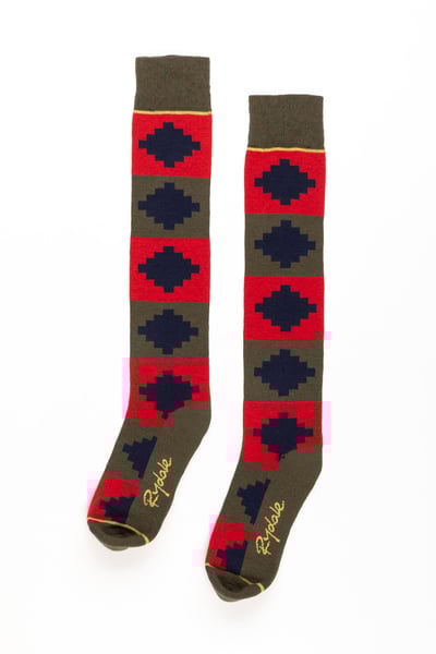 Ladies Polo Knee Length Riding Socks - Olive