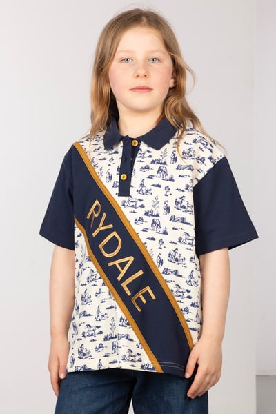 Junior Equestrian Sash Polo Shirt - Muston - Horse Life