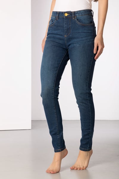 Slim-Fit-Jeans für Damen – Ella - Mittlerer Denim