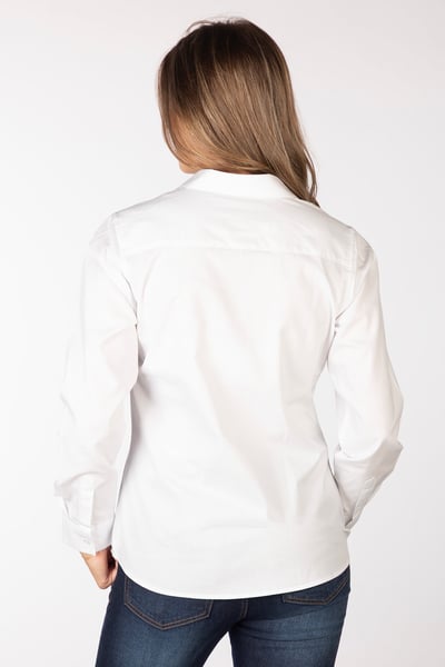 Ladies Oxford Cotton Shirt - Ivy II - Ivory