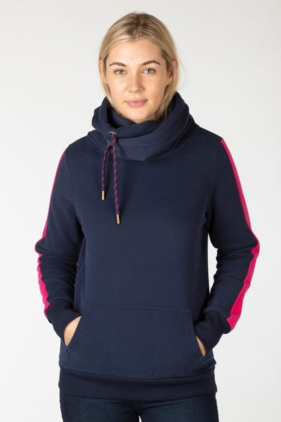 Gestreifter Loungewear-Hoodie für Damen - Arram - Marine