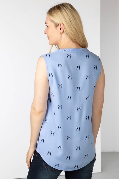 Sleeveless Blouse - Wistow - Boxing Hare Blue