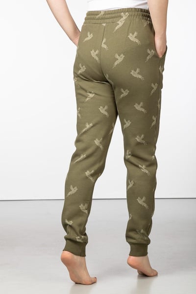 Gewebte Loungewear-Jogginghose für Damen - Arram - Khakifarbener Fasan