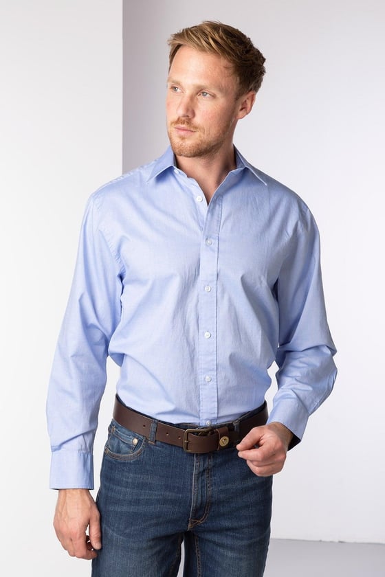 Camisa Oxford - Azul marino, Camisas Para Hombre