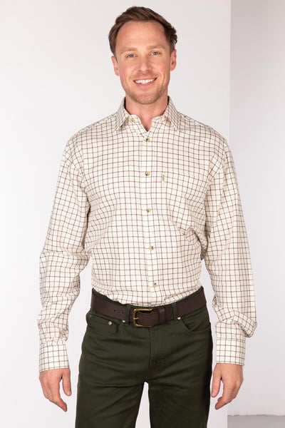 Men's Country Shirt - Lockington - Lockington Wine/Olive