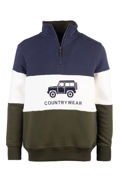 Boy's Sweatshirt - Byland II - 4X4 Navy/White/Olive