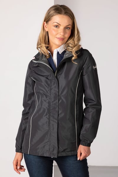 Ladies Waterproof Pack & Go Jacket - Dark Grey