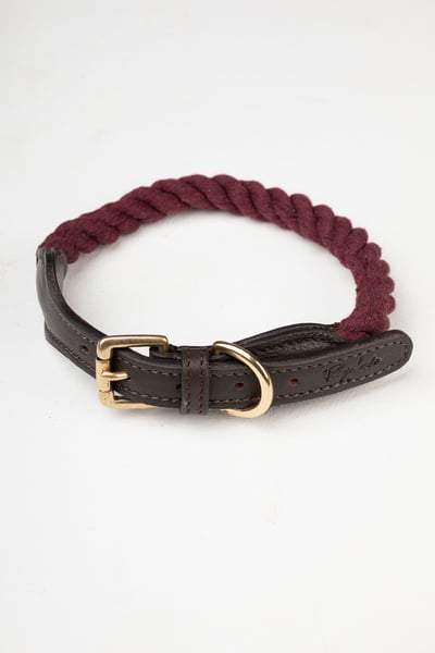 Rope Dog Collar – Yapham - Berry