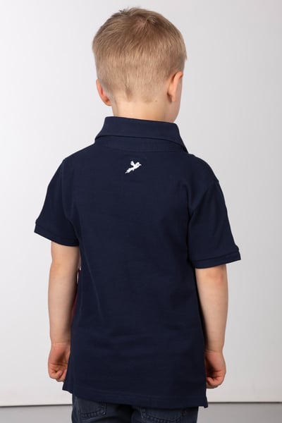 Junior Polo Shirt - Byland - Pheasant Navy/White/Wine