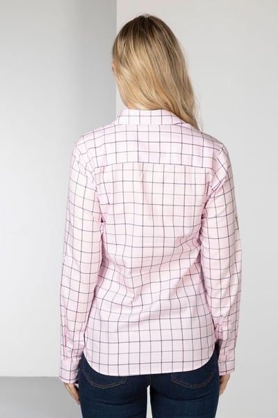 Ladies Hannah Country Overhead Shirt - Kate Tweed - Pink