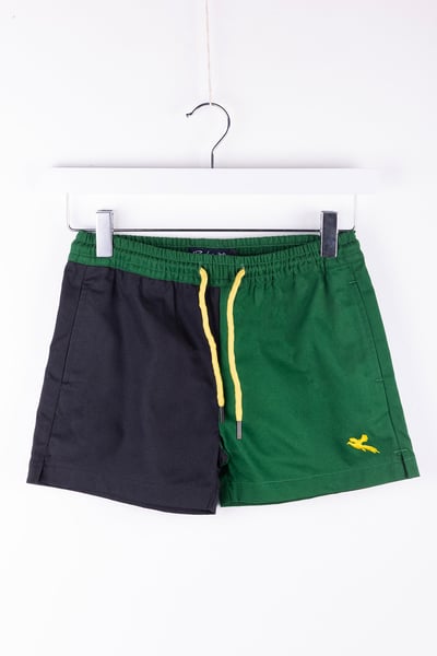 Boys Quartered Shorts - Ganton - Green/Black