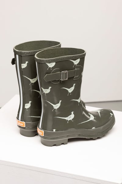 Ladies Mid Calf Wellies - Ripon - Olive Pheasant