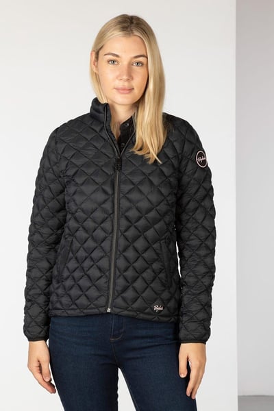 Ladies Diamond Quilt Padded Jacket - Runswick - Black