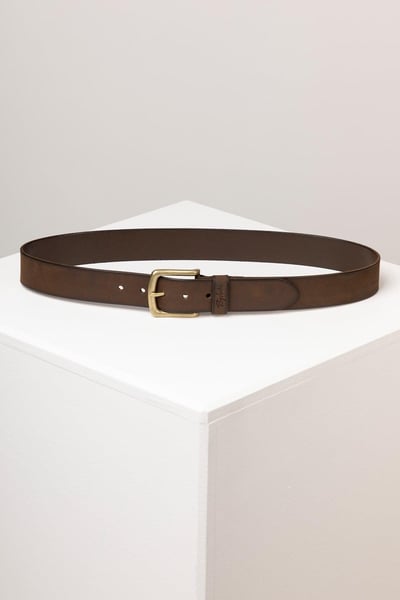 Men's Leather Jeans Belt - Kiplin - Waxy Brown