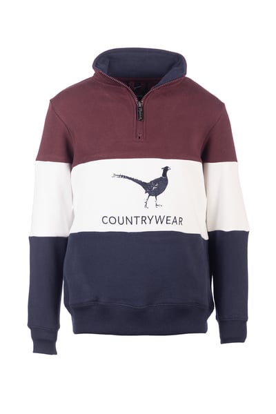 Kids Sweatshirt - Byland - Pheasant Navy/White/Wine