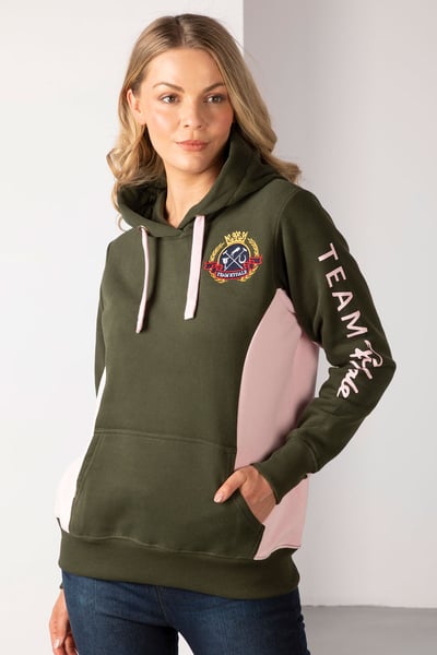 Ladies Overhead Hoody - Muston - Olive/Sorbet