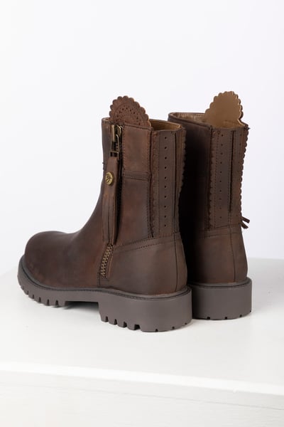 Kurze spanische Damenstiefel aus Leder - Haworth - Antikes Tan