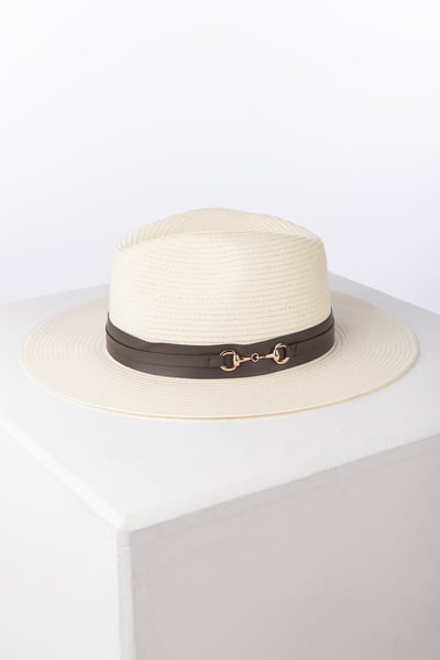 Ladies Panama Summer Hat - Aislaby - Cream Snaffle
