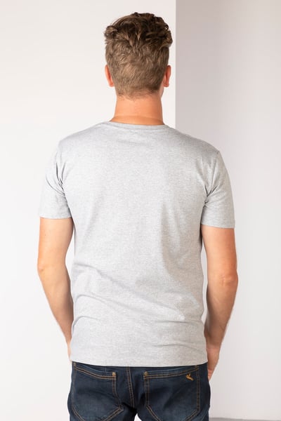 Men's Round Neck T-Shirt - Marl Grey