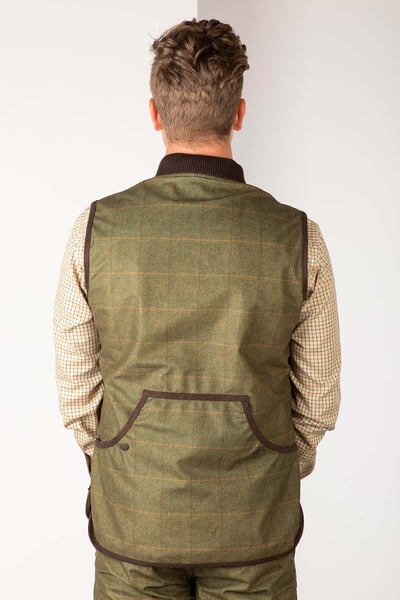 Men's Tweed Print Shooting Waistcoat - Danby - Heathland