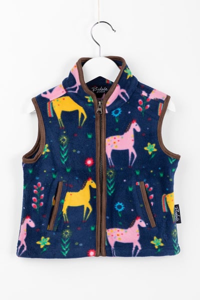 Toddler Fleece Gilet - Horsey