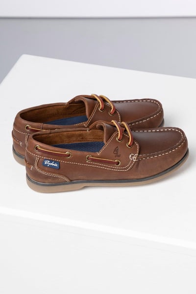 Ladies Leather Deck Shoes - Cayton III - Antique Brown