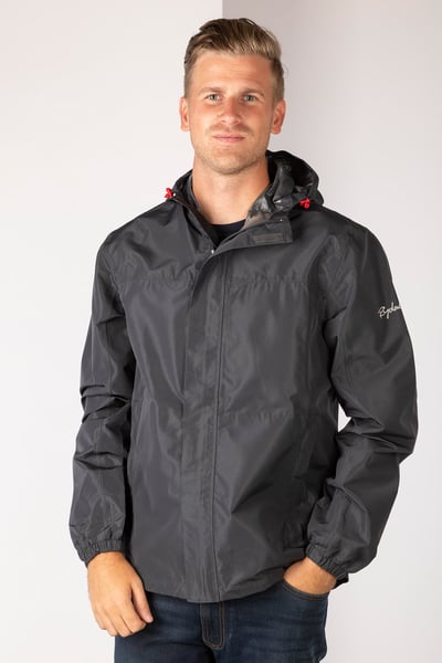 Chaqueta impermeable para hombre - Pack & Go - Gris oscuro