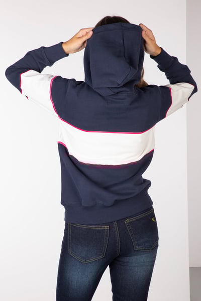 Ladies Hoody - Byland - Cow Navy/White/Navy