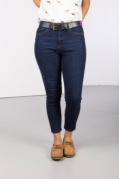 Cropped-Jeans für Damen - Ella - Dunkler Jeansstoff