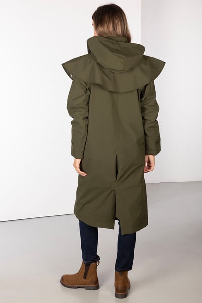 Ladies Full Length Coat - Bramham - Dark Olive