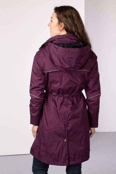 Ladies 3/4 Length Riding Coat - Emley - Dark Berry