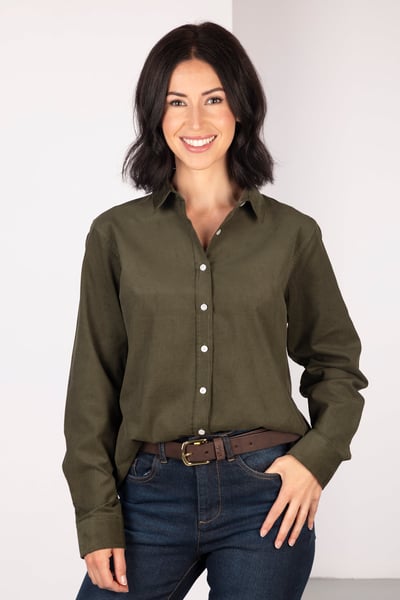 Ladies Corduroy Shirt - Charlie - Khaki