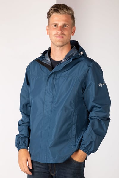 Men's Waterproof Jacket - Pack & Go - Dark Denim