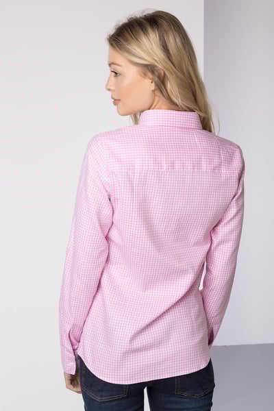 Ladies Hannah Gingham Shirt - Poppy - Gingham Pink