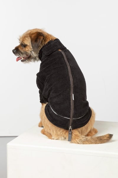 Plüsch-Fleece-Hundepullover - Yapham - Schwarz