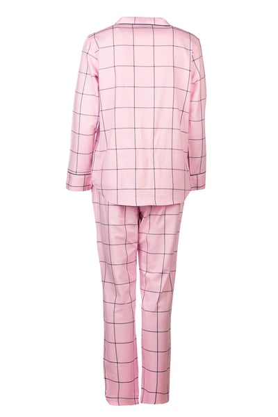 Ladies 100% Cotton Pyjama Sets - Laura Pink