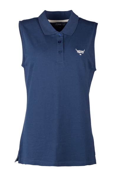 Ladies Sleeveless Polo Shirt - Kirby - Denim