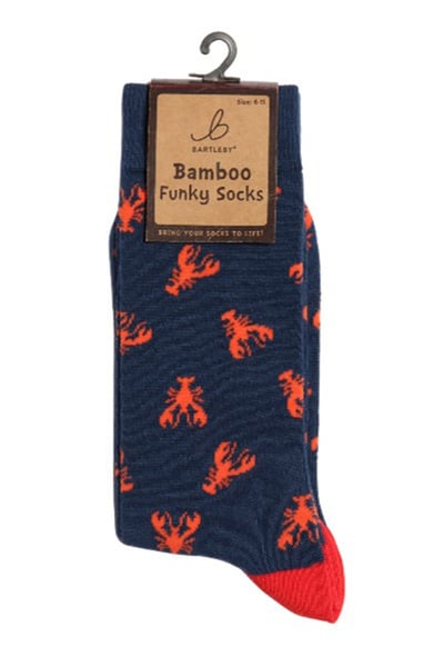 Men's Bamboo Funky Socks - Larry Lobsters
