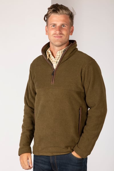 Overhead-Fleece für Herren – Huggate - Militärgrün