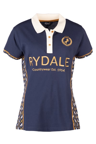 Ladies Snaffle Equestrian Polo Shirt – Muston - Navy