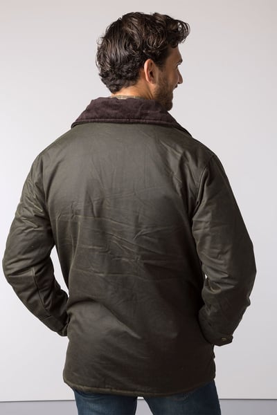 Veste Wax Rembourrée Homme - Stamford - olive