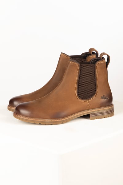 Men’s Leather Chelsea Boot - Thirsk - Burnt Tan