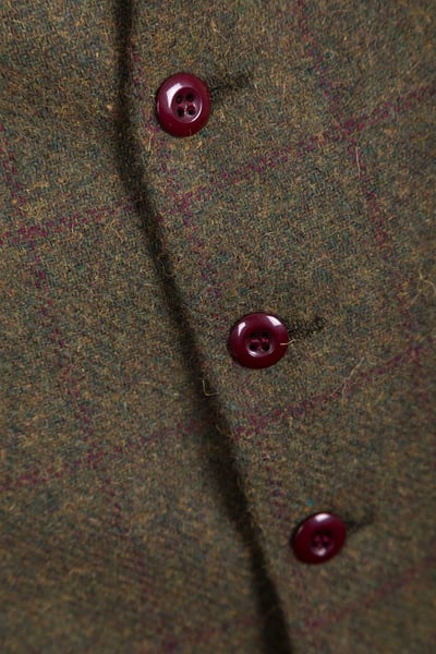Men's Tweed Waistcoat - York Olive