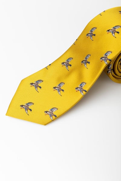 Fliegende Enten-Country-Krawatte für Herren – Danby - Gold