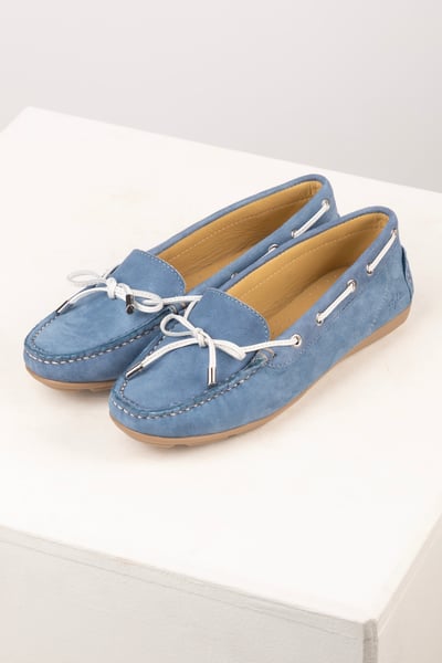 Mocasines de ante para mujer - Reighton - Azul