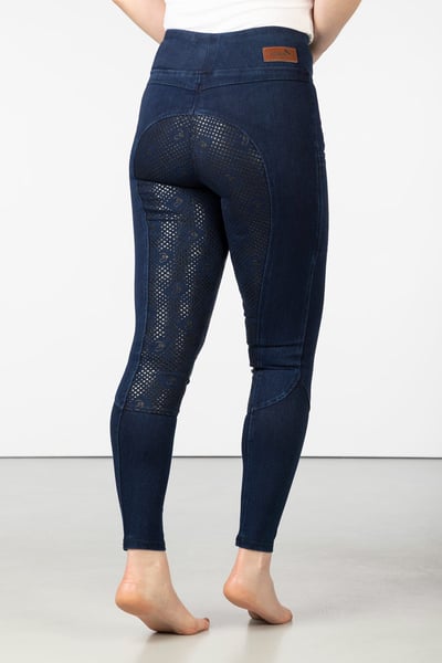Ladies Riding Tights with Phone Pocket - Askwith II - Denim